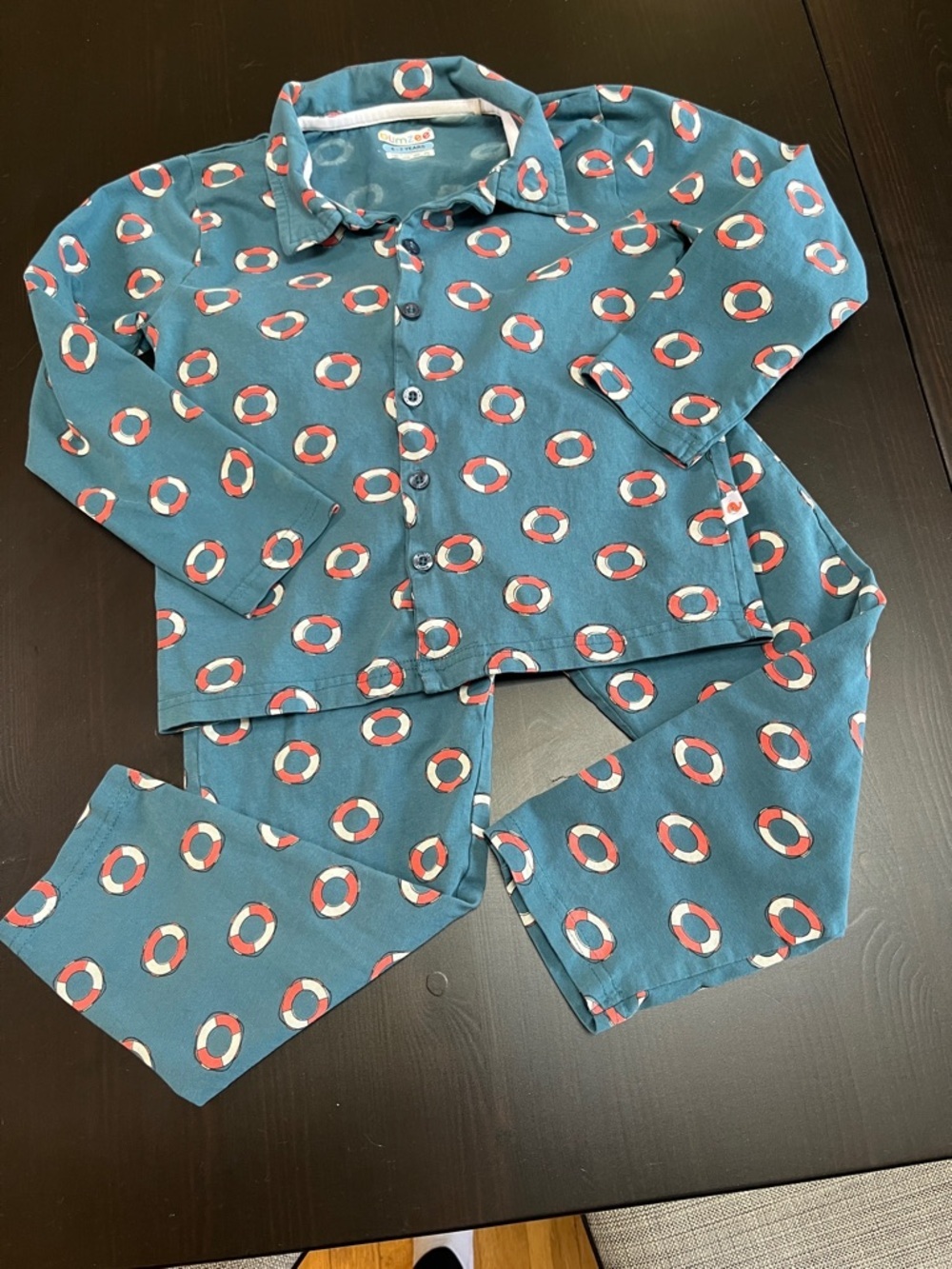 Kids Teal Life Ring Print Pajama Set by Carter's